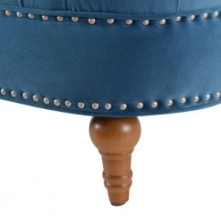 La Rosa 85 in. Satin Teal Velvet 3-Seater Chesterfield Sofa with Nailheads by Jennifer Taylor 20 La Rosa 85 in. Satin Teal Velvet 3-Seater Chesterfield Sofa with Nailheads by Jennifer Taylor -Jennifer Taylor Home Store satin teal velvet jennifer taylor sofas couches 2525 3 867 76 1000