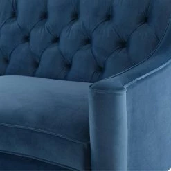 Ken 74 in. Satin Teal Velvet 3-Seater Modern Glam Sofa by Jennifer Taylor -Jennifer Taylor Home Store satin teal velvet jennifer taylor sofas couches 63001 3 867 1f 1000