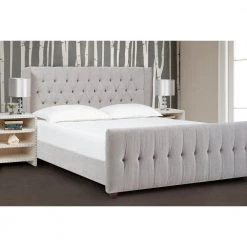 David Silver Grey King Upholstered Bed by Jennifer Taylor -Jennifer Taylor Home Store silver grey chenille jennifer taylor panel beds 52030 4 857 2 31 1000