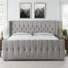 David Silver Grey King Upholstered Bed by Jennifer Taylor