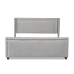 Elle Silver Grey King Upholstered Bed by Jennifer Taylor -Jennifer Taylor Home Store silver grey chenille jennifer taylor panel beds 52070 4 857 2 44 1000