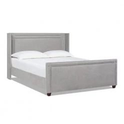 Elle Silver Grey King Upholstered Bed by Jennifer Taylor -Jennifer Taylor Home Store silver grey chenille jennifer taylor panel beds 52070 4 857 2 4f 1000