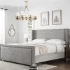 Elle Silver Grey King Upholstered Bed by Jennifer Taylor