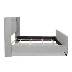 Elle Silver Grey King Upholstered Bed by Jennifer Taylor -Jennifer Taylor Home Store silver grey chenille jennifer taylor panel beds 52070 4 857 2 a0 1000