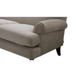 Alana 88 in. Round Arm Chenille Straight Silver Grey Yarndye 3-Seater Lawson Sofa with Metal Casters by Jennifer Taylor -Jennifer Taylor Home Store silver grey yarndye jennifer taylor sofas couches 63360 3 857 fa 1000
