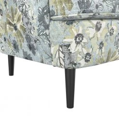 Jecha Silver Multi-floral Linen Highbacked Tapered Wingback Chair by Handy Living -Jennifer Taylor Home Store silver multi floral linen handy living accent chairs a179676 44 1000