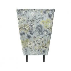 Jecha Silver Multi-floral Linen Highbacked Tapered Wingback Chair by Handy Living -Jennifer Taylor Home Store silver multi floral linen handy living accent chairs a179676 66 1000