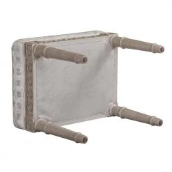 Dauphin Silvery Check Upholstered Vanity Accent Stool by Jennifer Taylor -Jennifer Taylor Home Store silvery check jennifer taylor makeup vanities 84360 xfa 1d 1000