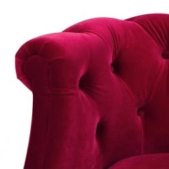 Katherine Siren Red Performance Velvet Tufted Accent Arm Chair by Jennifer Taylor -Jennifer Taylor Home Store siren red performance velvet jennifer taylor accent chairs 2483 mvr 1f 1000