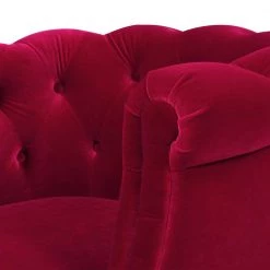 Katherine Siren Red Performance Velvet Tufted Accent Arm Chair by Jennifer Taylor -Jennifer Taylor Home Store siren red performance velvet jennifer taylor accent chairs 2483 mvr 44 1000