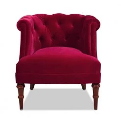 Katherine Siren Red Performance Velvet Tufted Accent Arm Chair by Jennifer Taylor -Jennifer Taylor Home Store siren red performance velvet jennifer taylor accent chairs 2483 mvr 4f 1000