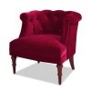 Katherine Siren Red Performance Velvet Tufted Accent Arm Chair by Jennifer Taylor