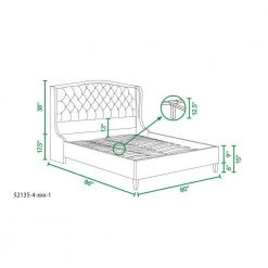Coverley Sky Neutral Beige Polyester King Tufted Shelter Platform Bed by Jennifer Taylor -Jennifer Taylor Home Store sky neutral beige polyester jennifer taylor platform beds 52135 4 970 1 d4 1000