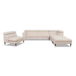 Bartelt 4-Piece Sky Neutral Polyester U-Shaped Right-Facing Modular Sectional Sofa with Ottoman by Jennifer Taylor 23 Bartelt 4-Piece Sky Neutral Polyester U-Shaped Right-Facing Modular Sectional Sofa with Ottoman by Jennifer Taylor -Jennifer Taylor Home Store sky neutral jennifer taylor sectional sofas s66120 r 970 44 1000