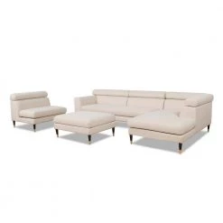 Bartelt 4-Piece Sky Neutral Polyester U-Shaped Right-Facing Modular Sectional Sofa with Ottoman by Jennifer Taylor 19 Bartelt 4-Piece Sky Neutral Polyester U-Shaped Right-Facing Modular Sectional Sofa with Ottoman by Jennifer Taylor -Jennifer Taylor Home Store sky neutral jennifer taylor sectional sofas s66120 r 970 66 1000