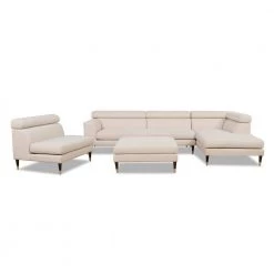 Bartelt 4-Piece Sky Neutral Polyester U-Shaped Right-Facing Modular Sectional Sofa with Ottoman by Jennifer Taylor 24 Bartelt 4-Piece Sky Neutral Polyester U-Shaped Right-Facing Modular Sectional Sofa with Ottoman by Jennifer Taylor -Jennifer Taylor Home Store sky neutral jennifer taylor sectional sofas s66120 r 970 fa 1000