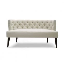 Celine 56 in. Sky Neutral Yarn Dyed Tufted Linen 2-Seater Settee with Nailheads by Jennifer Taylor -Jennifer Taylor Home Store sky neutral yarn dyed jennifer taylor loveseats 61100 970 c3 1000