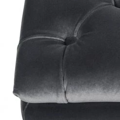 Milly 17 in. Steel Gray Performance Velvet, Accent Storage Cube Ottoman by Jennifer Taylor -Jennifer Taylor Home Store steel gray performance velvet jennifer taylor ottomans 84380 mvs 1f 1000