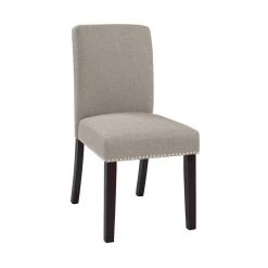 Brisbane Upholstered Dining Chairs in Taupe Linen (Set of 4) by Handy Living -Jennifer Taylor Home Store taupe handy living dining chairs dc4 lnn83 178 1f 1000