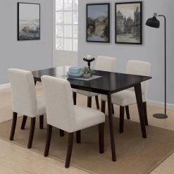 Brisbane Upholstered Dining Chairs in Taupe Linen (Set of 4) by Handy Living -Jennifer Taylor Home Store taupe handy living dining chairs dc4 lnn83 178 c3 1000