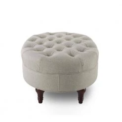 Petra Tufted Oval Accent Bench Taupe by Jennifer Taylor -Jennifer Taylor Home Store taupe yarn dyed jennifer taylor bedroom benches 85270 897 a0 1000