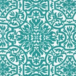 Courteney Turquoise Blue Damask Fabric Armless Side Chair by Handy Living -Jennifer Taylor Home Store turquoise blue damask handy living accent chairs a198721 1d 1000