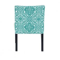 Courteney Turquoise Blue Damask Fabric Armless Side Chair by Handy Living -Jennifer Taylor Home Store turquoise blue damask handy living accent chairs a198721 66 1000