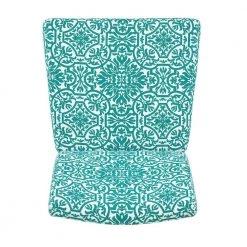 Courteney Turquoise Blue Damask Fabric Armless Side Chair by Handy Living -Jennifer Taylor Home Store turquoise blue damask handy living accent chairs a198721 a0 1000