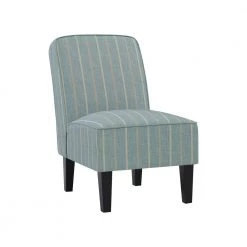 Brodee Upholstered Armless Accent Chairs in Turquoise & Tan Stripe (Set of 2 by Handy Living -Jennifer Taylor Home Store turquoise blue tan stripe handy living accent chairs 340c2 fcl73 105 fa 1000