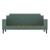 Oriole Turquoise Blue Velvet Like Fabric Twin Size Rounded Back Daybed with Nailhead Trim by Handy Living