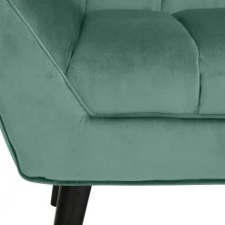 Omundson Turquoise Blue Velvet-like Fabric Mid Century Modern Channel-Tufted Arm Chair with Dark Espresso Legs by Handy Living 24 Omundson Turquoise Blue Velvet-like Fabric Mid Century Modern Channel-Tufted Arm Chair with Dark Espresso Legs by Handy Living -Jennifer Taylor Home Store turquoise blue velvet like handy living accent chairs a192446 76 1000