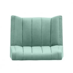 Omundson Turquoise Blue Velvet-like Fabric Mid Century Modern Channel-Tufted Arm Chair with Dark Espresso Legs by Handy Living 16 Omundson Turquoise Blue Velvet-like Fabric Mid Century Modern Channel-Tufted Arm Chair with Dark Espresso Legs by Handy Living -Jennifer Taylor Home Store turquoise blue velvet like handy living accent chairs a192446 a0 1000