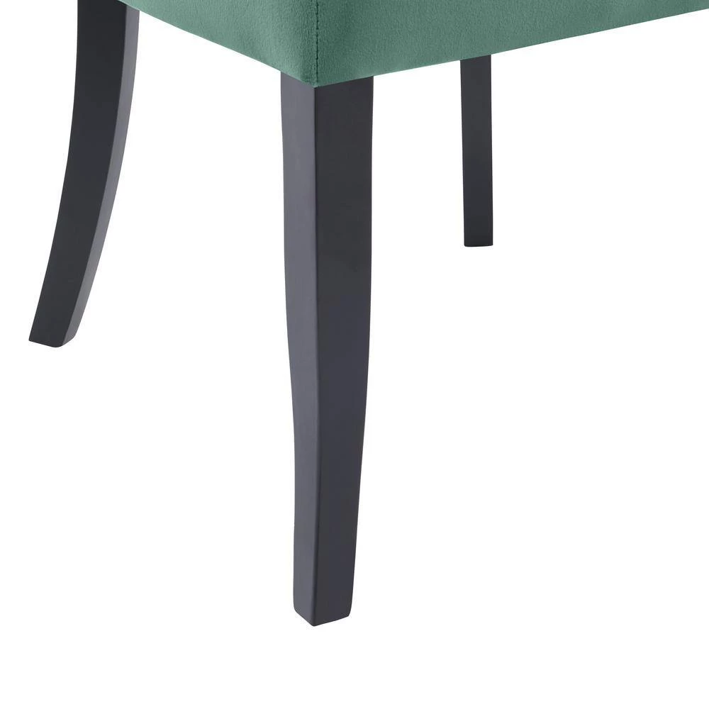 Melonie Turquoise Blue Velvet-Like Fabric Tufted Dining Side Chairs (Set of 2) by Handy Living 5 Melonie Turquoise Blue Velvet-Like Fabric Tufted Dining Side Chairs (Set of 2) by Handy Living - Image 5