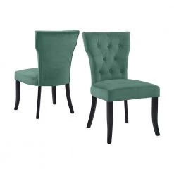 Melonie Turquoise Blue Velvet-Like Fabric Tufted Dining Side Chairs (Set of 2) by Handy Living 20 Melonie Turquoise Blue Velvet-Like Fabric Tufted Dining Side Chairs (Set of 2) by Handy Living -Jennifer Taylor Home Store turquoise blue velvet like handy living dining chairs a187237 4f 1000