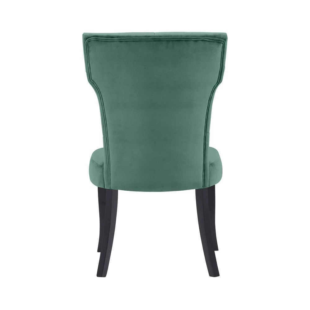 Melonie Turquoise Blue Velvet-Like Fabric Tufted Dining Side Chairs (Set of 2) by Handy Living 6 Melonie Turquoise Blue Velvet-Like Fabric Tufted Dining Side Chairs (Set of 2) by Handy Living - Image 6