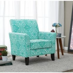 Alex Turquoise Green Damask Arm Chair by Handy Living -Jennifer Taylor Home Store turquoise green handy living accent chairs 340c dmk73 112 31 1000