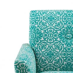 Alex Turquoise Green Damask Arm Chair by Handy Living -Jennifer Taylor Home Store turquoise green handy living accent chairs 340c dmk73 112 44 1000