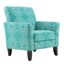 Alex Turquoise Green Damask Arm Chair by Handy Living
