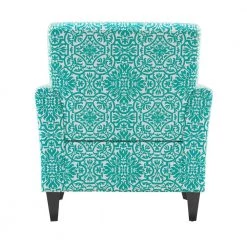 Alex Turquoise Green Damask Arm Chair by Handy Living -Jennifer Taylor Home Store turquoise green handy living accent chairs 340c dmk73 112 66 1000