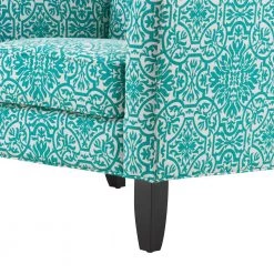 Alex Turquoise Green Damask Arm Chair by Handy Living -Jennifer Taylor Home Store turquoise green handy living accent chairs 340c dmk73 112 fa 1000