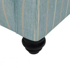 Archie Turquoise and Tan Striped Fabric Wingback Chair and Ottoman Set by Handy Living -Jennifer Taylor Home Store turquoise tan stripe handy living accent chairs a138123 fa 1000