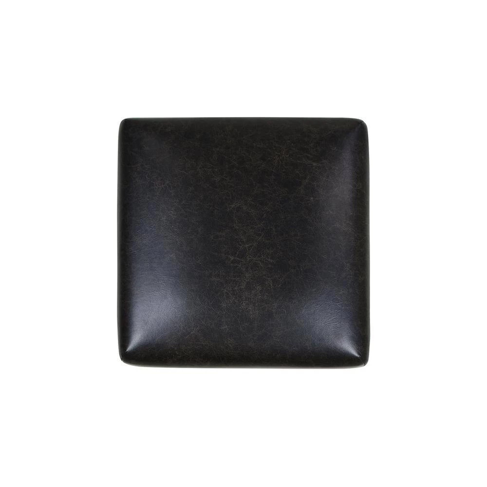 Jules 16 in. Vintage Black Brown Faux Leather, Square Accent Footstool Ottoman by Jennifer Taylor 3 Jules 16 in. Vintage Black Brown Faux Leather, Square Accent Footstool Ottoman by Jennifer Taylor - Image 3
