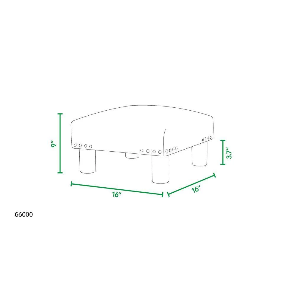 Jules 16 in. Vintage Black Brown Faux Leather, Square Accent Footstool Ottoman by Jennifer Taylor 5 Jules 16 in. Vintage Black Brown Faux Leather, Square Accent Footstool Ottoman by Jennifer Taylor - Image 5