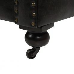 Winston 38 in. Vintage Black Faux Leather 3-Seater Chesterfield Sofa with Nailheads by Jennifer Taylor -Jennifer Taylor Home Store vintage black faux leather jennifer taylor sofas couches 64020 3 mfb 4f 1000