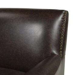 Cole Accent Club Chair, Vintage Brown Faux Leather by Jennifer Taylor -Jennifer Taylor Home Store vintage brown faux leather jennifer taylor accent chairs 60370 mfr c3 1000
