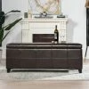 Ryan 48 x 18 x 17.75 in. Vintage Brown Faux Leather Upholstered Storage Accent Bench by Jennifer Taylor