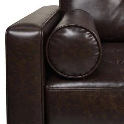 Nicholas 83.5 in. Mid-Century Modern Sofa, Vintage Brown Faux Leather by Jennifer Taylor 13 Nicholas 83.5 in. Mid-Century Modern Sofa, Vintage Brown Faux Leather by Jennifer Taylor -Jennifer Taylor Home Store vintage brown faux leather jennifer taylor sofas couches 63031 3 mfr 1d 1000