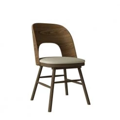 Eldon Walnut with Oatmeal Beige Fabric Seat Mid-Century Modern Armless Side Chairs (Set of 2) by Handy Living -Jennifer Taylor Home Store walnut finish with oatmeal beige handy living dining chairs a193627 1f 1000