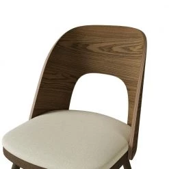 Eldon Walnut with Oatmeal Beige Fabric Seat Mid-Century Modern Armless Side Chairs (Set of 2) by Handy Living -Jennifer Taylor Home Store walnut finish with oatmeal beige handy living dining chairs a193627 fa 1000