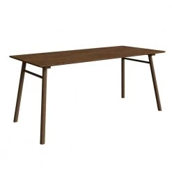 Bridget 70.87 in. Rectangular Walnut Mid-Century Modern Table with Wood Frame (Seats-6) by Handy Living